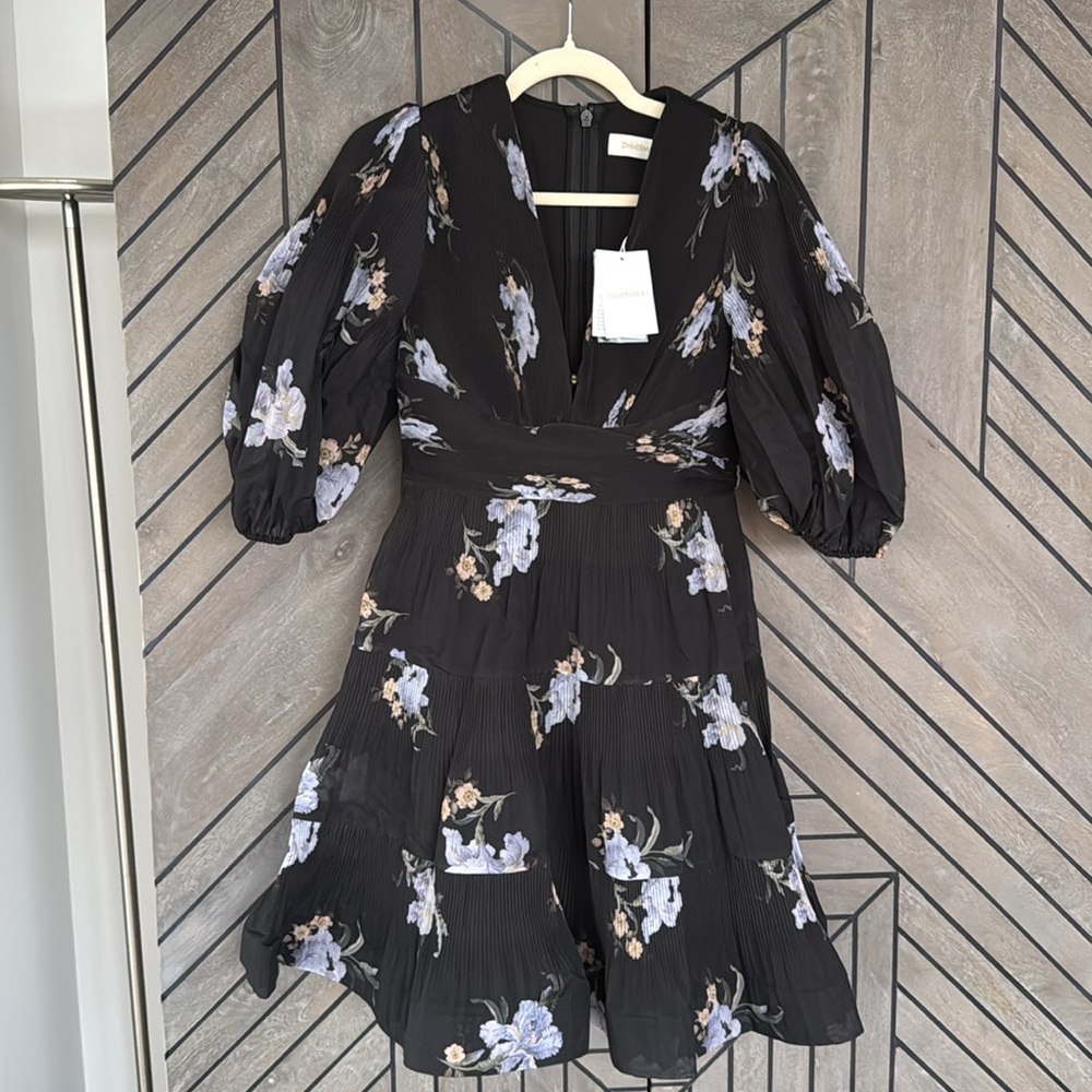 New With Tags Zimmerman pleated mini dress.  Never worn.